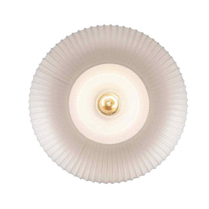 Home Decorators Pompton Chrome Light Fixture w/ White Ribbed Glass Globe Shade