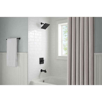 Glacier Bay Modern Tub and Shower Faucet 1.8 GPM in Matte Black Valve Included