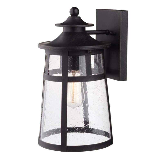 Globe Electric Ezekiel Bronze Rustic Farmhouse Indoor/Outdoor Wall Sconce