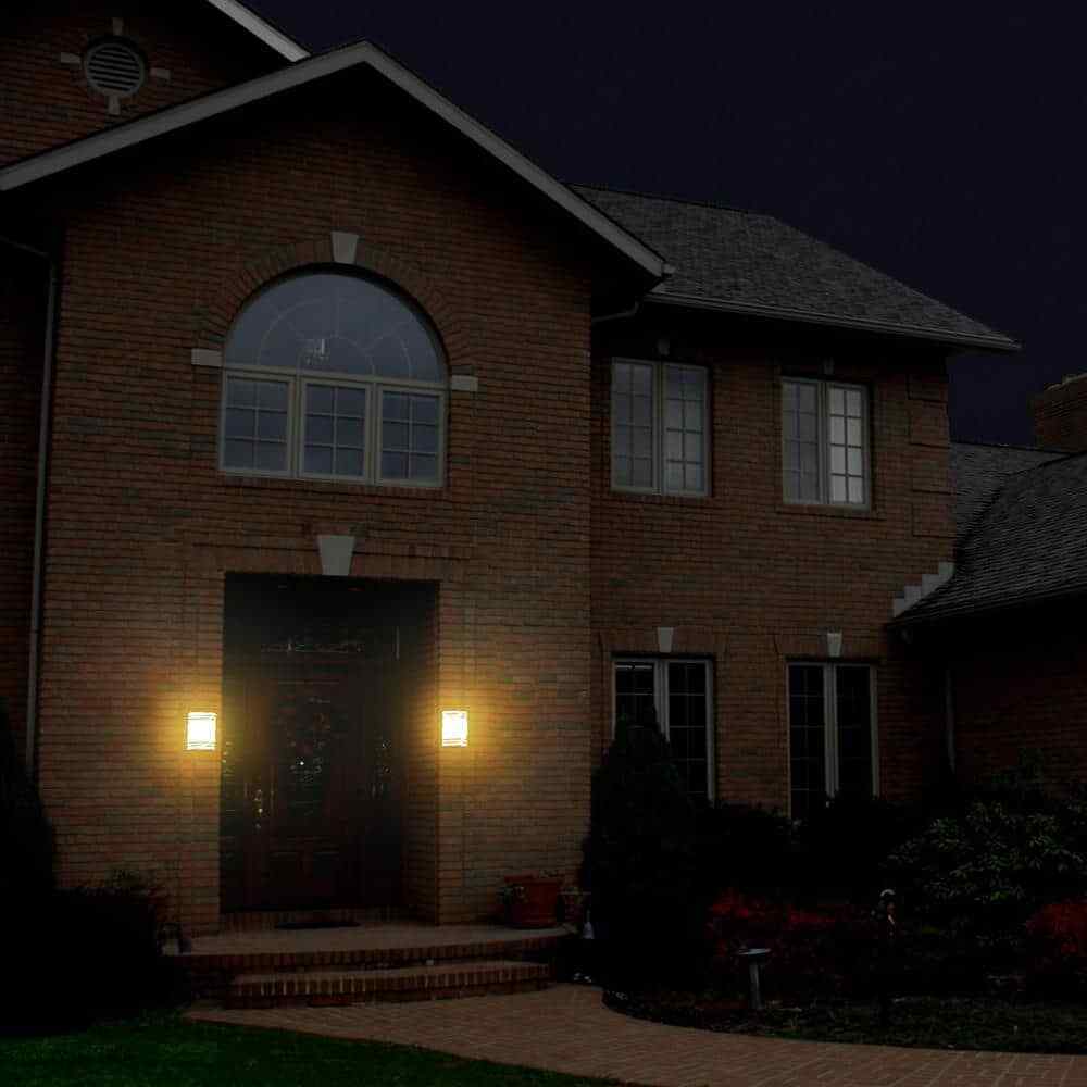 TECHKO Solar Integrated LED Outdoor Sconce Amber or White Light SSL-303