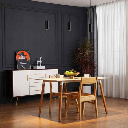 Vidalite Egul Integrated LED Black Adjustable Cylinder Mini Pendant Matte Black
