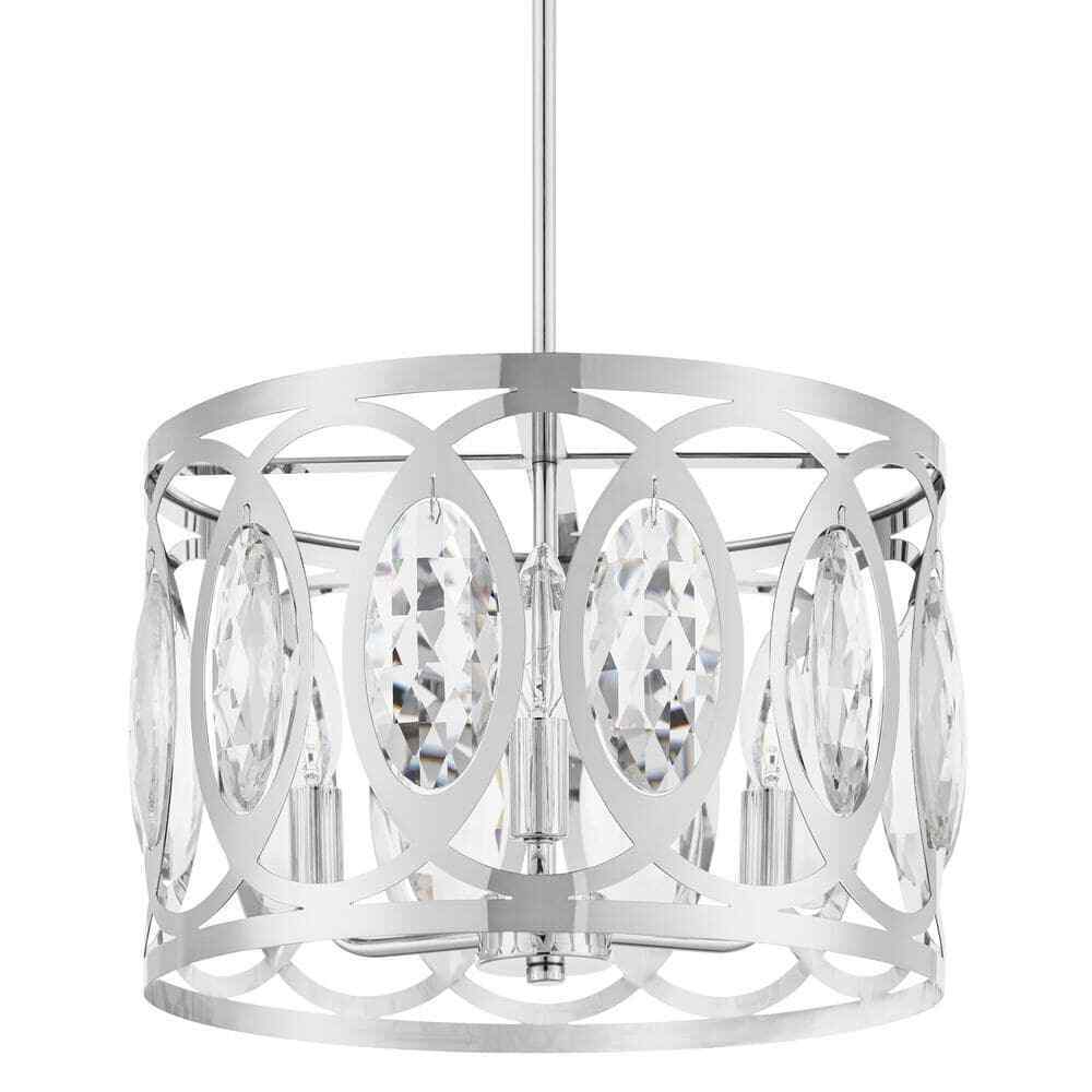 Home Decorators Westchester 3-Light Chrome Semi-Flushmount/Pendant Convertible