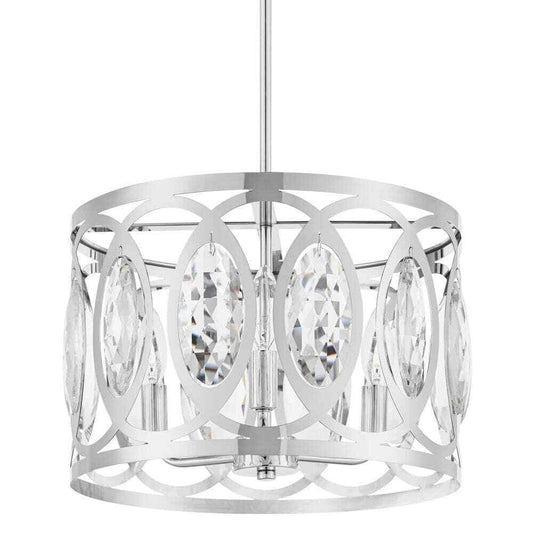 Home Decorators Westchester 3-Light Chrome Semi-Flushmount/Pendant Convertible