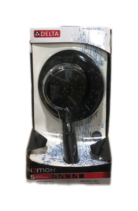 Delta In2ition Two-in-One 5-Spray Patterns 6.63 in. Wall Mount Dual Shower Heads