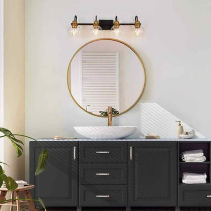 LNC Modern Black Wall Light Bronze and Antique Gold Bathroom Vanity Light