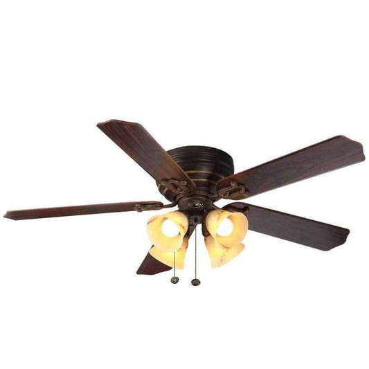 Hampton Bay Carriage House 52 in. Indoor LED Iron Ceiling Fan w/ Light Kit