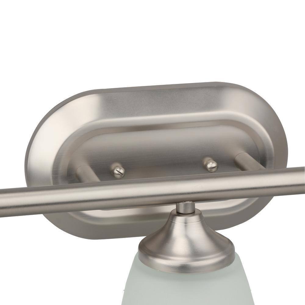 Yosemite Home Decor Jordan 2-Light Satin Nickel Vanity Light
