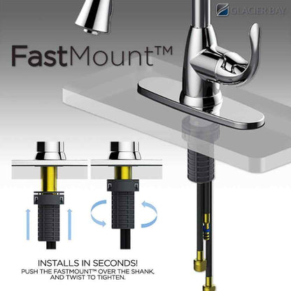 Glacier Bay Fairhurst Single-Handle Pull-Down Sprayer Kitchen Faucet