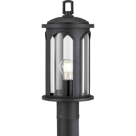 Progress Lighting Faywood 1-Light Matte Black Outdoor Post Lantern