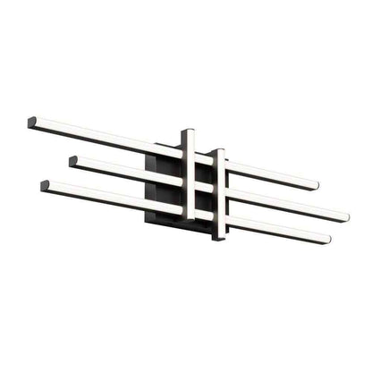 Artika Grid 27 in. Light Matte Black LED 3 CCT Vanity Light Bar for Bathroom