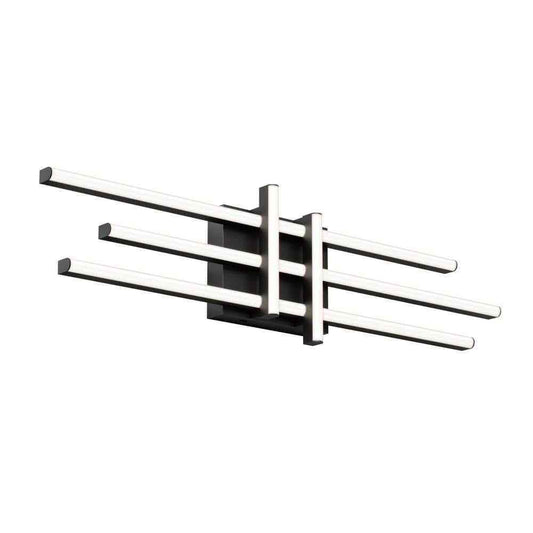 Artika Grid 27 in. Light Matte Black LED 3 CCT Vanity Light Bar for Bathroom