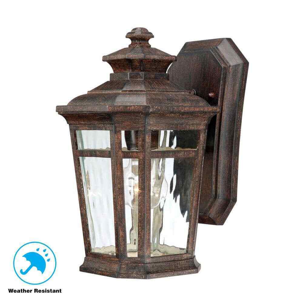 Home Decorators Waterton 1-Light Dark Ridge Bronze Outdoor Wall Lantern Sconce