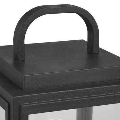 Progress Lighting Grandbury Textured Black Clear Glass Outdoor Post Light