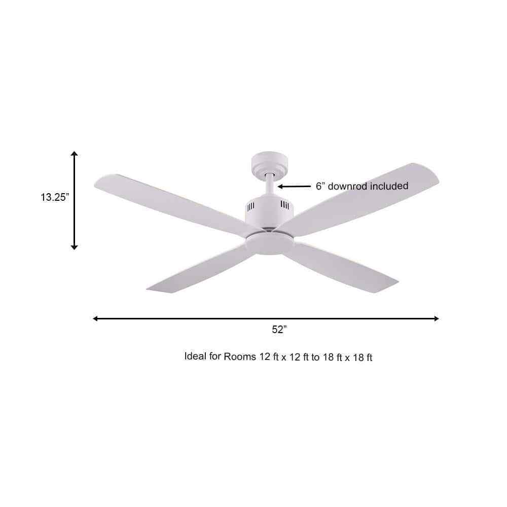 Home Decorators Collection Kitteridge 52 in. Indoor White Ceiling Fan 34777-HBUW