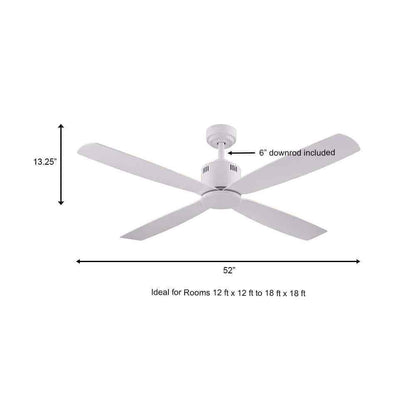 Home Decorators Collection Kitteridge 52 in. Indoor White Ceiling Fan 34777-HBUW