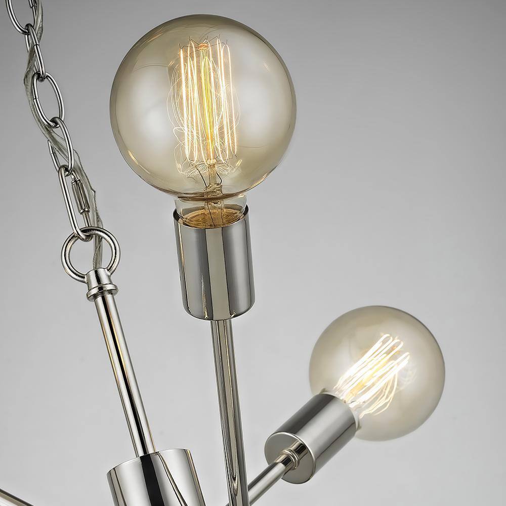 Home Decorators Collection Fife 6-Light Polished Nickel Sputnik Chandelier