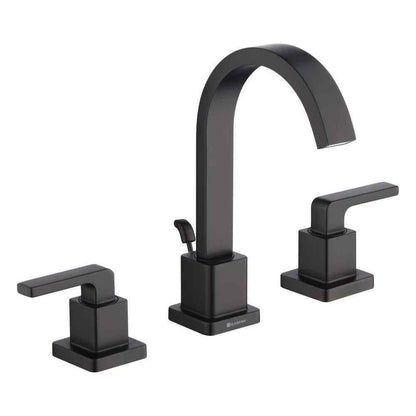 Glacier Bay Farrington 8 in. Widespread High-Arc Bathroom Faucet in Matte Black