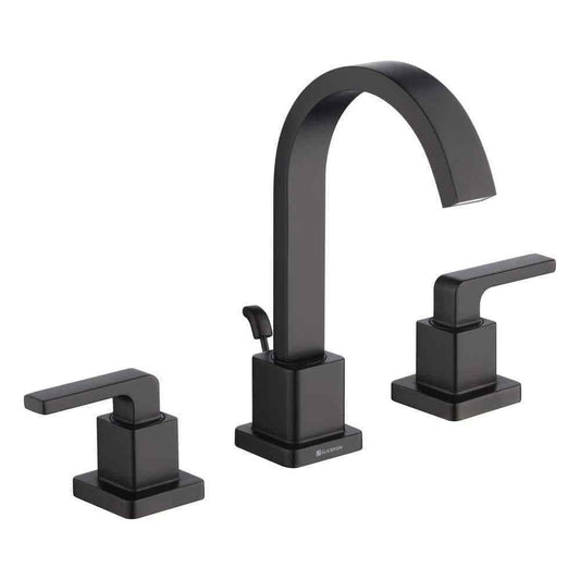 Glacier Bay Farrington 8 in. Widespread High-Arc Bathroom Faucet in Matte Black
