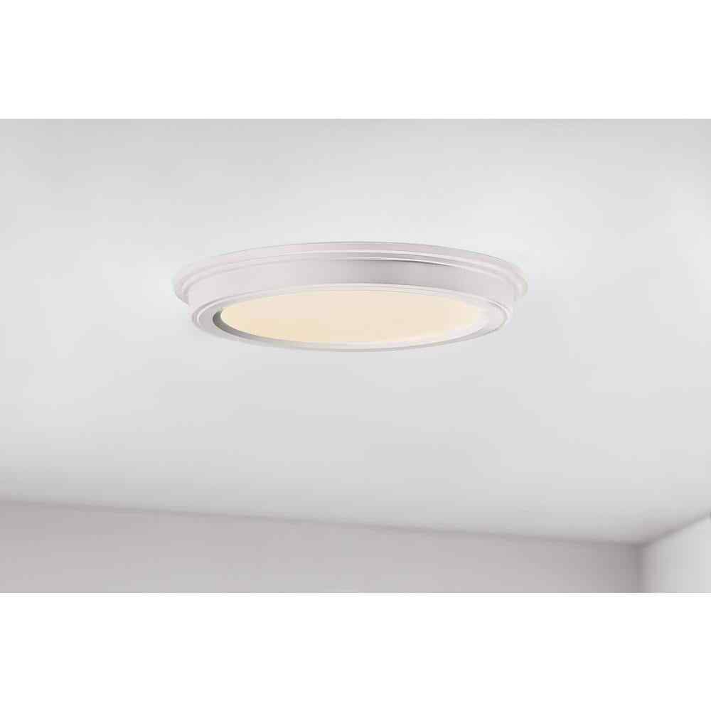 Commercial Electric 7 in. White Flush Mount Low Profile Ceiling Light 2-Pack
