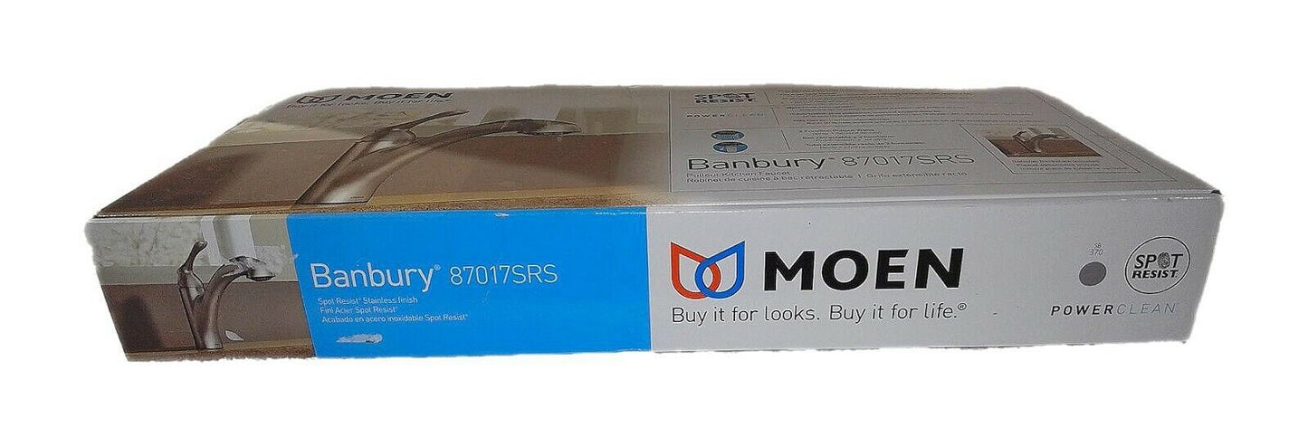 MOEN Banbury Single-Handle Pull-Out Sprayer Kitchen Faucet w/ Power Clean