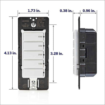 Leviton Decora 15A 60-Minute Indoor In-Wall Countdown Timer Switch 1/2 HP/9.8A