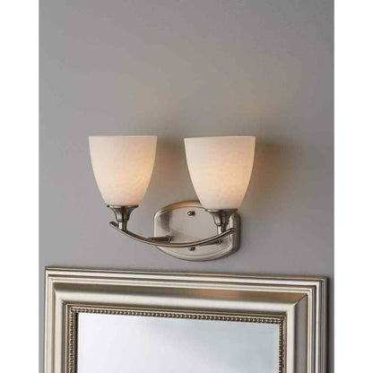Home Decorators Stansbury Collection 2-Light Brushed Nickel Vanity Light
