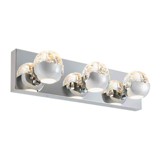 Artika Oracle 20 in. 3 Light Chrome Modern Integrated LED 5 CCT Vanity Light Bar