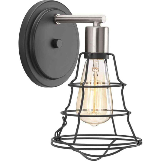 Progress Lighting Gauge Collection 1-Light Graphite Farmhouse Bath Vanity Light