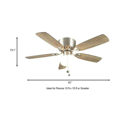 Kennesaw 42 in. Indoor Brushed Nickel Ceiling Fan with Light