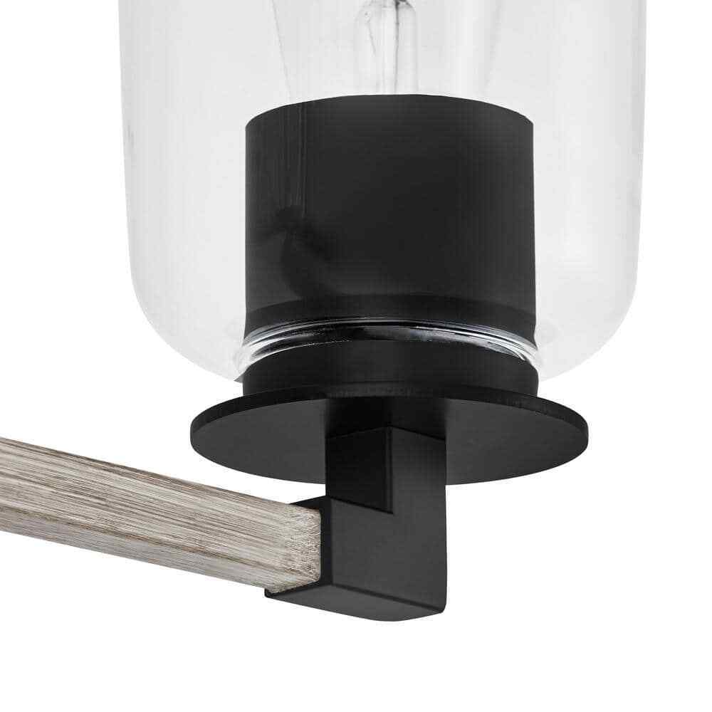 Home Decorators Walsh 34 in. 4-Light Black Coastal Bathroom Vanity Light