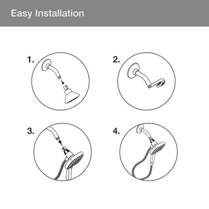KOHLER Fordra 3-Spray Patterns Wall Mount Handheld Shower Head K-R27512-G-CP
