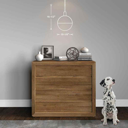 Meyer&Cross Orb 1-Light Large Globe Brass and Frosted Glass Pendant PD0333