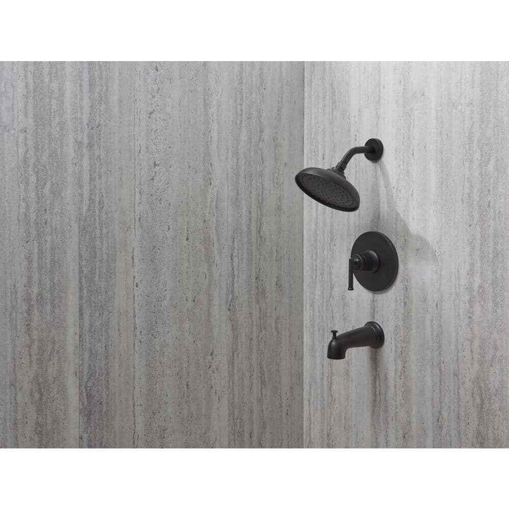 Glacier Bay Oswell Single-Handle 1-Spray Tub and Shower Faucet in Matte Black
