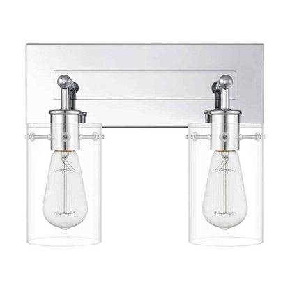 Hampton Bay Regan 12.75 in. 2-Light Chrome Bathroom Vanity Light