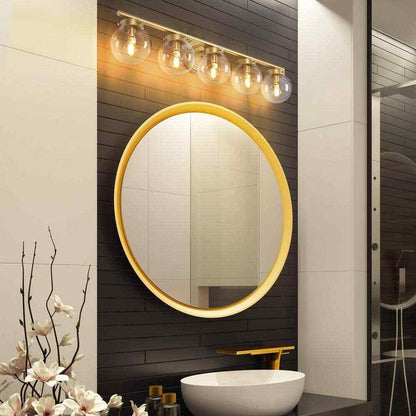 Uolfin Mid-Century Powder Room Vanity Light Bar 34.2 in. 5-Light