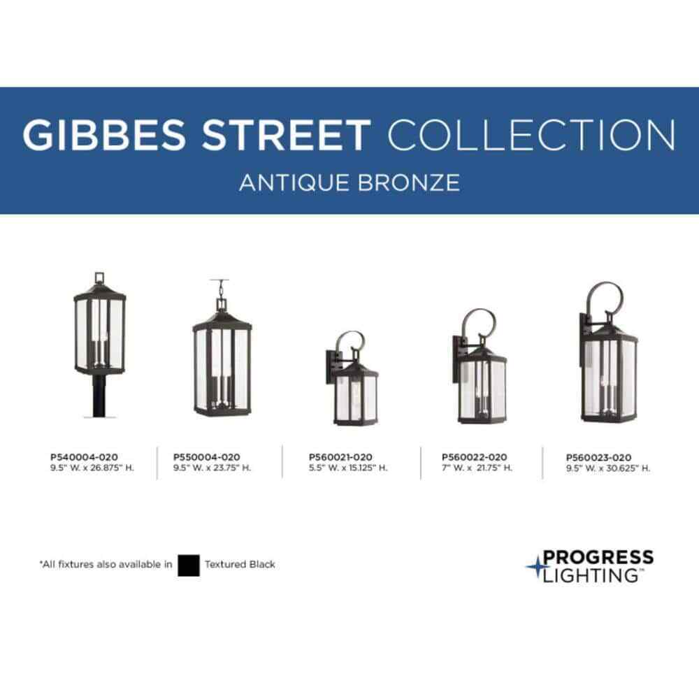 Progress Lighting Gibbes Street Antique Bronze Clear Beveled Glass Wall Light