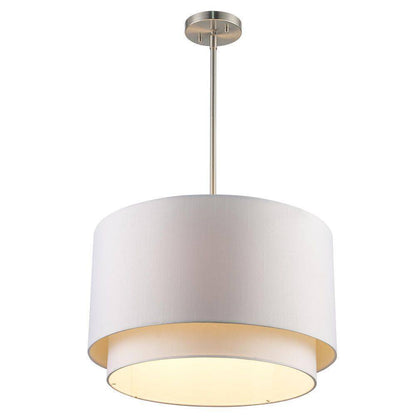 Bel Air Lighting Schiffer 18 in. 3-Light Brushed Nickel Kitchen Pendant Light