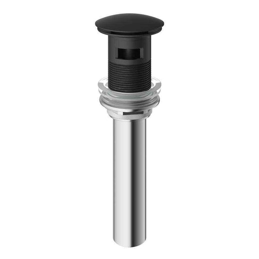 VIGO Bathroom Sink Pop-Up Drain with Overflow in Matte Black VG16002MB