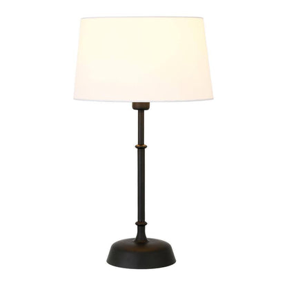 Meyer&Cross Derek 24 in. Blackened Bronze Table Lamp with Fabric Shade TL0468