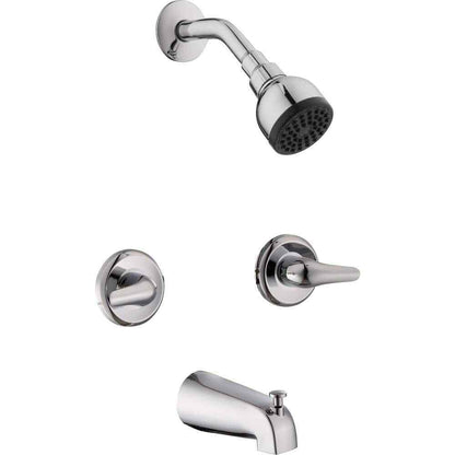 Glacier Bay Aragon Double Handle 1-Spray Tub and Shower Faucet 1.8 GPM in Chrome