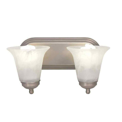 Bel Air Lighting Morgan Brushed Nickel CFL Vanity Light with Glass Shades