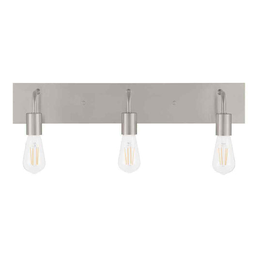 Hampton Bay Northvale 24 in. 3-Light Brushed Nickel Bathroom Vanity Light