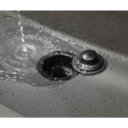 Glacier Bay Garbage Disposal Rim+Stopper, Stainless steel w/ matte black finish