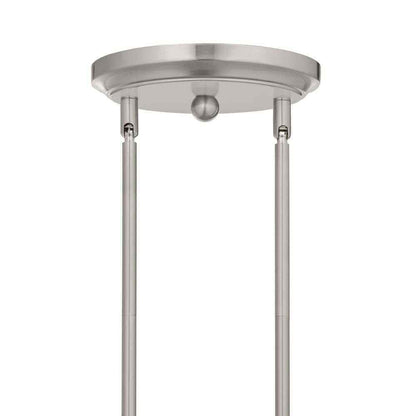 Hampton Bay Oron 3-Light Brushed Nickel Linear Island Pendant Hanging Light