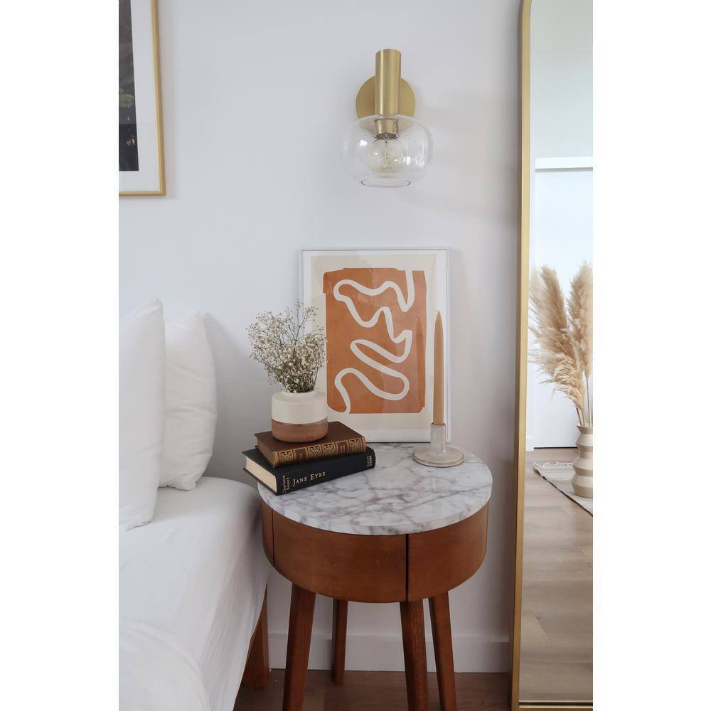 MITZI HUDSON VALLEY LIGHTING Harlow 1-Light Aged Brass Wall Sconce H4033101-AGB