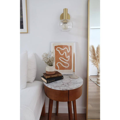 MITZI HUDSON VALLEY LIGHTING Harlow 1-Light Aged Brass Wall Sconce H4033101-AGB