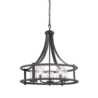 Designers Fountain Palencia 5-Light Artisan Pardo Wash Incandescent Chandelier