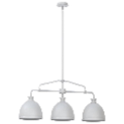 Hampton Bay Tallulah 3-Light White Dining Room Chandelier Linear Island Pendant