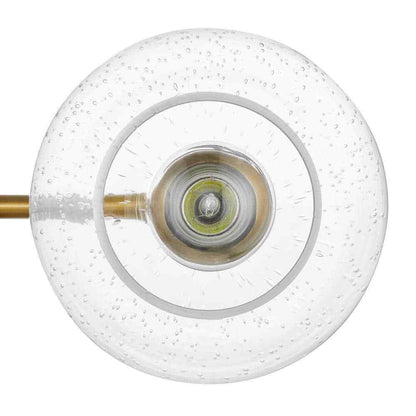 Home Decorators Jill 16 in. 2-Light Gold Vanity Light w/ Seeded Glass Shade
