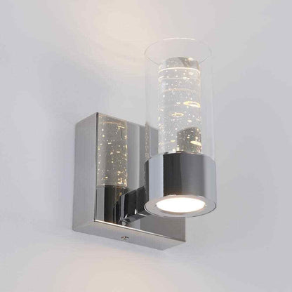 Artika Essence 4.3 in. 1-Light Chrome LED Wall Sconce Light Fixture for Bathroom